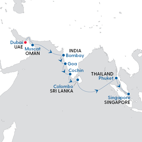 Dubai to Singapore - My Cruises